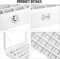 Velvet Jewelry Tray 48 Compartments Jewelry Display Organizer with Transparent Cover Rings, Earrings, Necklaces, Pendants Storage Box for Girls, Wives, Mothers, Women